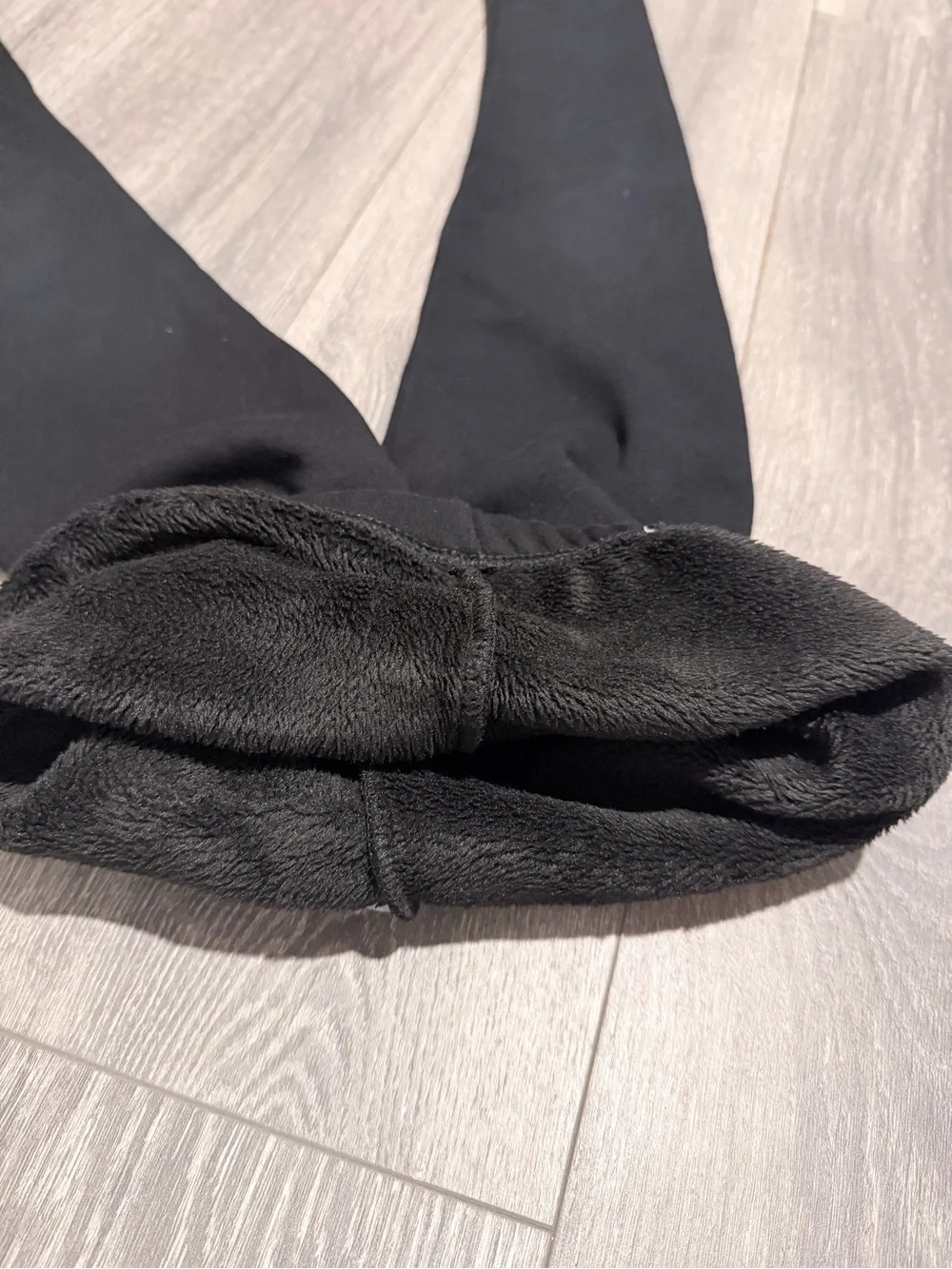Kids Black Fleece-Lined Leggings